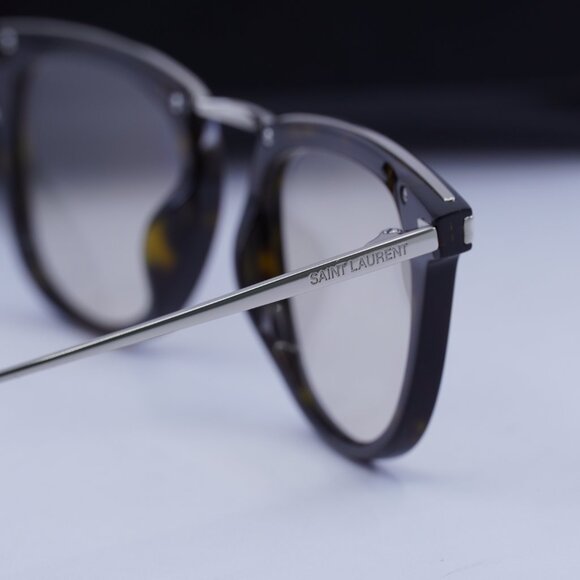 Final Price! Saint Laurent SL753 004 Havana/Silver/Yellow Sunglasses main image 4